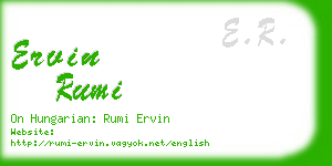 ervin rumi business card